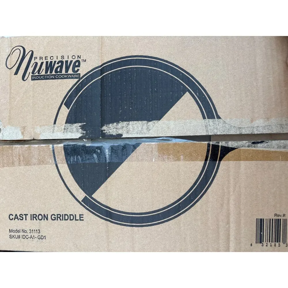 NuWave Precision Induction Cookware Cast Iron Griddle